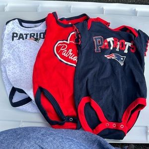 3 patriots girls onesies